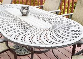 SOLD--Lot #357, Outdoor Patio Furniture - Dining Table & 6 Chairs, $300