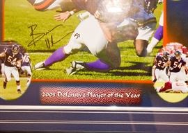 BUY IT NOW!  Lot #359, Chicago Bears Brian Urlacher Autographed Photo, 2005 Defensive Player of the Year, FRAMED, $250