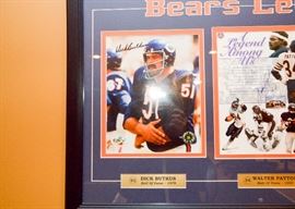 BUY IT NOW!  Lot #361, Dick Butkus, Walter Payton & Gale Sayers Autographed "Bears Legends" Matted & Framed Photo Display, $500