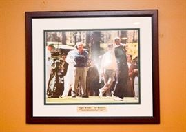 BUY IT NOW!  Lot #364, Tiger Woods with Arnold Palmer Framed & Matted Photograph, 1st Masters, 1996, $75