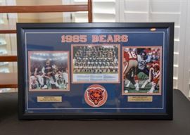 1985 Chicago Bears Framed Photo Collage, Signed by Mike Ditka & Mike Singletary