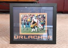 Urlacher Framed Photograph, Autographed