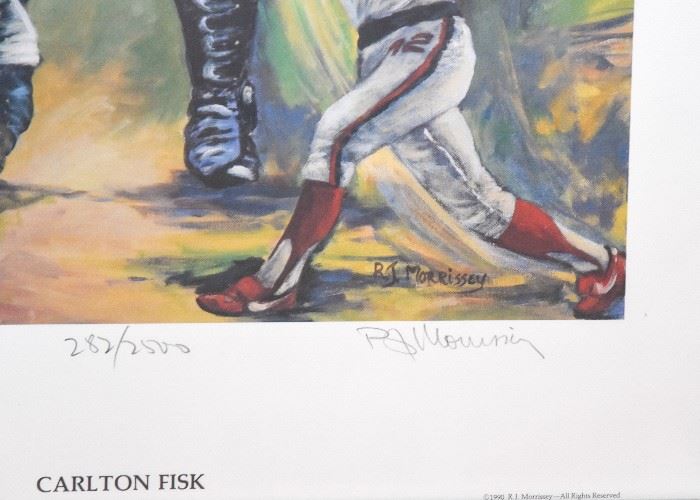 Carlton Fisk (Chicago White Sox) Limited Edition Print, Autographed by Fisk & Signed by Artist