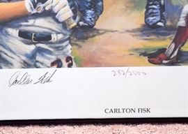 Carlton Fisk (Chicago White Sox) Limited Edition Print, Autographed by Fisk & Signed by Artist