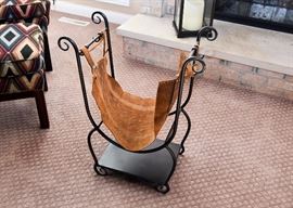 Wrought Iron Fireplace Log Holder