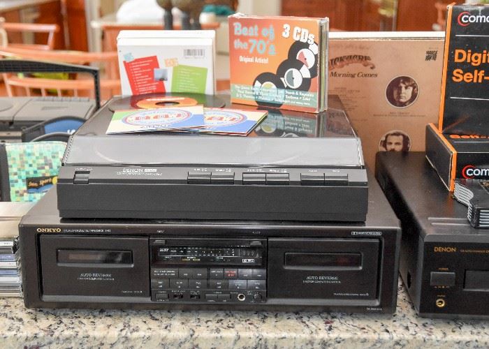 Denon Turntable & Onkyo Stereo Cassette Player/Recorder