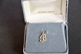 14 kt Gold "B" Charm / Pendant
