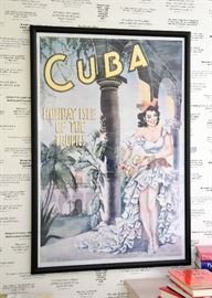 Framed Cuba Travel Poster