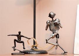 Metal Sculptures--Skateboarding & Football