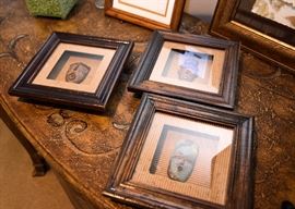 Wall Decor-Framed Ethnic Clay Faces