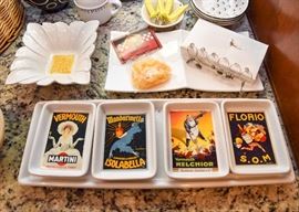 Liquor Serving Tray Set