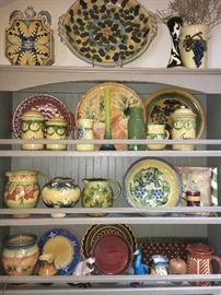 Tons of beautiful painted Italian pottery