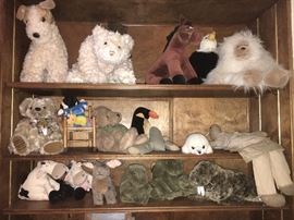 And an extensive collections of vintage and antique stuffed creatures