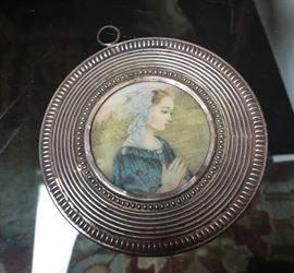  Sterling silver framed portrait 