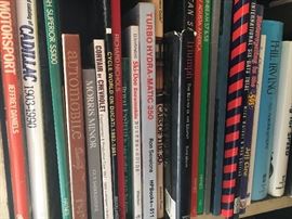 Books about motorcycles, books about vehicles, books about airplanes, books about just about anything you can imagine.