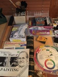 Lots of art supplies