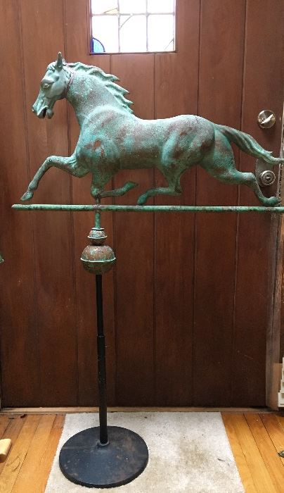  Antique weathervane with beautiful verdigris patina