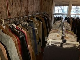 Racks and racks and racks of designer clothing