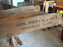 This is the history for this cool piece of American Farm History:  Joseph Breck (1794–1873), a notable businessman of the 19th century, was born in Medfield, Massachusetts. He founded his business, Joseph Breck & Company, in 1818, in Boston, Massachusetts. From 1822 to 1846, Breck was the editor of the New England Farmer, one of the earliest agricultural magazines established in the U.S., and the first of its kind in New England. In 1833, Breck wrote a book called The Young Florist, which is an ongoing dialogue between two young gardeners in order to present information about flowers and natural history as it relates to flower cultivation. In 1840, Breck published his company’s first catalog, the New England Agricultural Warehouse and Seed Store Catalogue, to promote his company’s products. The catalog included illustrations and horticultural literature to accompany product listings.

In 1856, he published The Flower Garden, a book about the cultivation of ornamental plants such as per