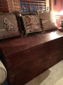 Primitive feed bin - for grain or corn, etc.