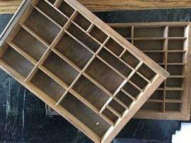 Antique typographer boxes.