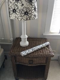 Coordinating shade with pillows.