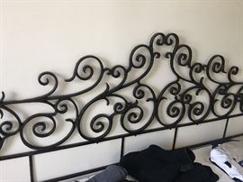 King size wrought iron headboard. Beautiful!