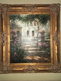beautiful oil painting with gold guild frame
