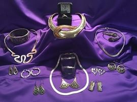 Sterling silver bracelets, necklace, ear rings and much more
