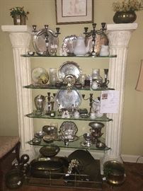 79" Corinthian colums - glass display shelves