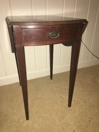 beautiful mahogany drop leaf table both sides with pull out front drawer