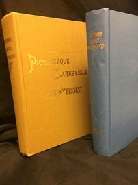 two hard back books of Clarkville's history * Past and Present & Along the Waroto