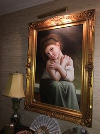 beautiful original oil painting with gold guild frame. 24" x36" inside dimension