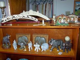 Elephants, Faux Carved Tusks