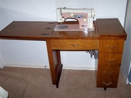 1960's Necchi Sewing Machine-Great Cabinet-Made in Italy