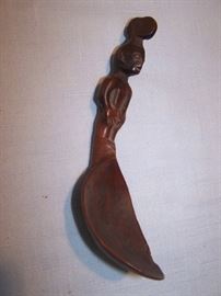 Wooden tribal ladle