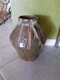 Raku Floor vase