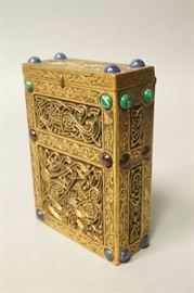 Lot 4 TIFFANY STUDIOS 1244 Jeweled Bronze Card Case Ci