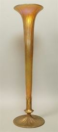 Lot 6 LOUIS TIFFANY FURNACES Favrile Glass Trumpet Vase