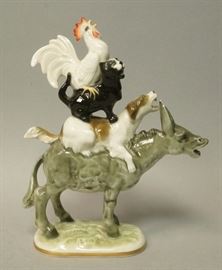 Lot 16 HUTSCHENREUTHER German Porcelain Figural Group. T