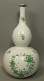 Lot 27 Large Bulbous HEREND Hungary Painted Vase. Corset