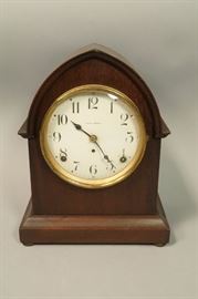 Lot 178 SETH THOMAS Mantle Clock. Arched Wood Case. marke