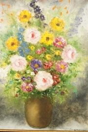 Lot 205 JACQUES M. G. DUNOYER Still Life Oil Painting. Br