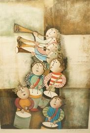 Lot 206 GRACIELA RODO BOULANGER Modernist Print. Childre