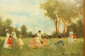 Lot 210 Signed Oil Painting. French Impressionist style. 