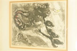Lot 213 MARC CHAGALL Gloomy Print. Ravens on Tree Branch 