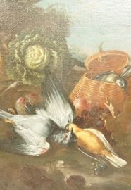 Lot 217 Antique Still Life Oil Painting. Still Life with 