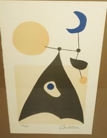 Lot 221 ALEXANDER CALDER Graphic Print. Image of a stabil