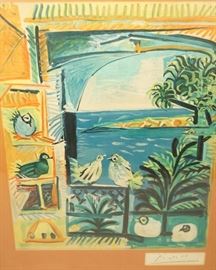 Lot 227 PABLO PICASSO Printed Poster. Tropical Coastal Vi