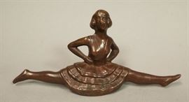 Lot 246 Bronze Naughty Figural Sculpture. Small Female da